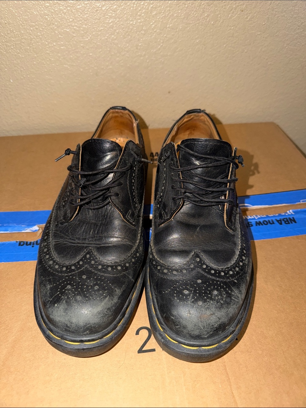 Dr. Martens Black Brogue Derby Shoes